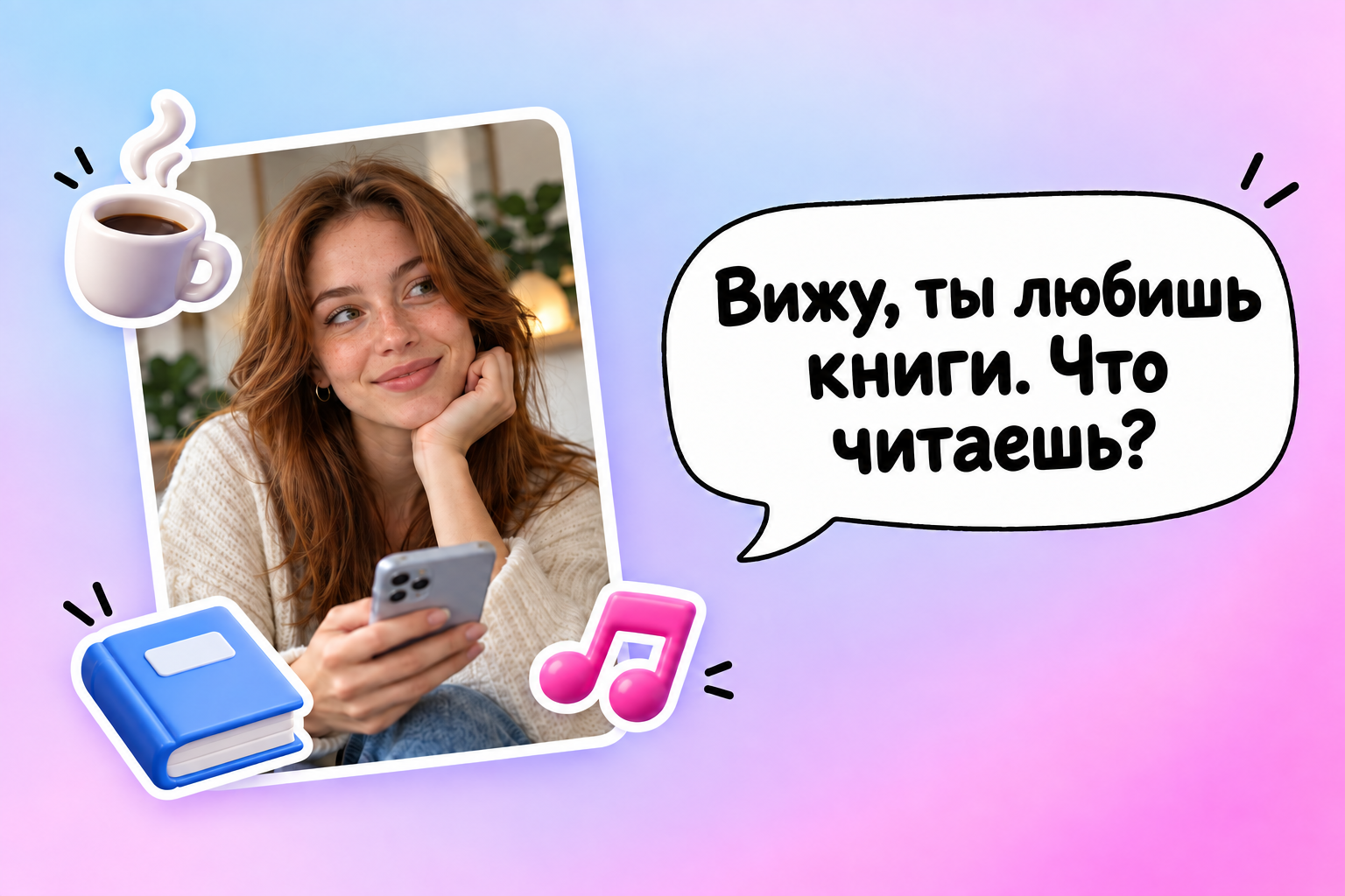 Первое сообщение начинается с внимания к собеседнице, а не с шаблона
