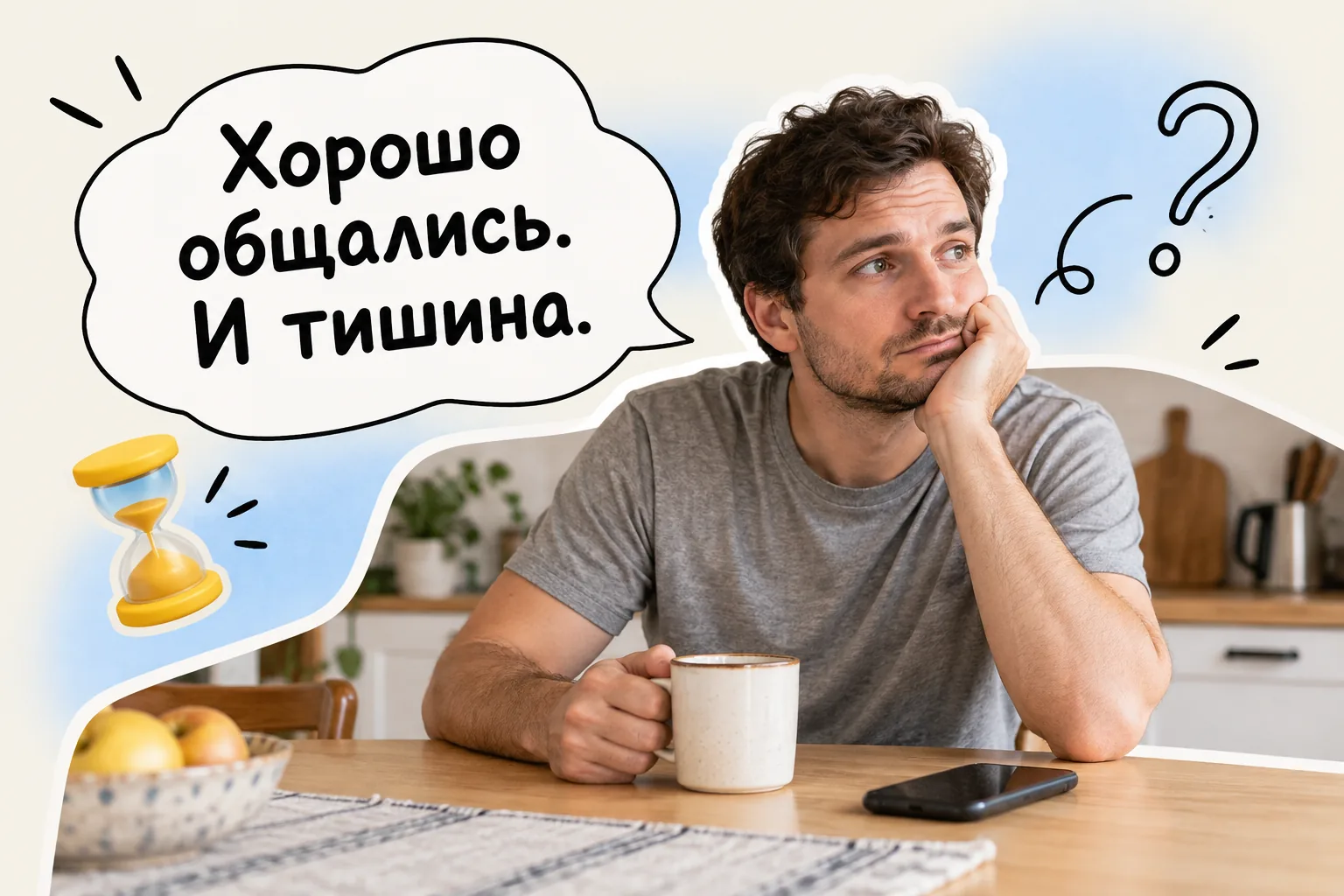 После привычного живого общения внезапная тишина оставляет много вопросов