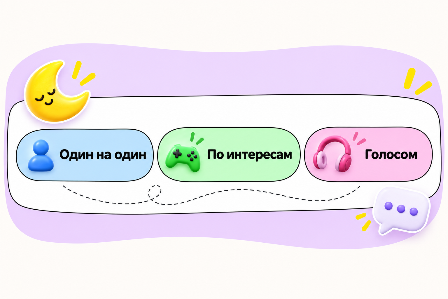 Ночью можно выбрать формат разговора под своё состояние